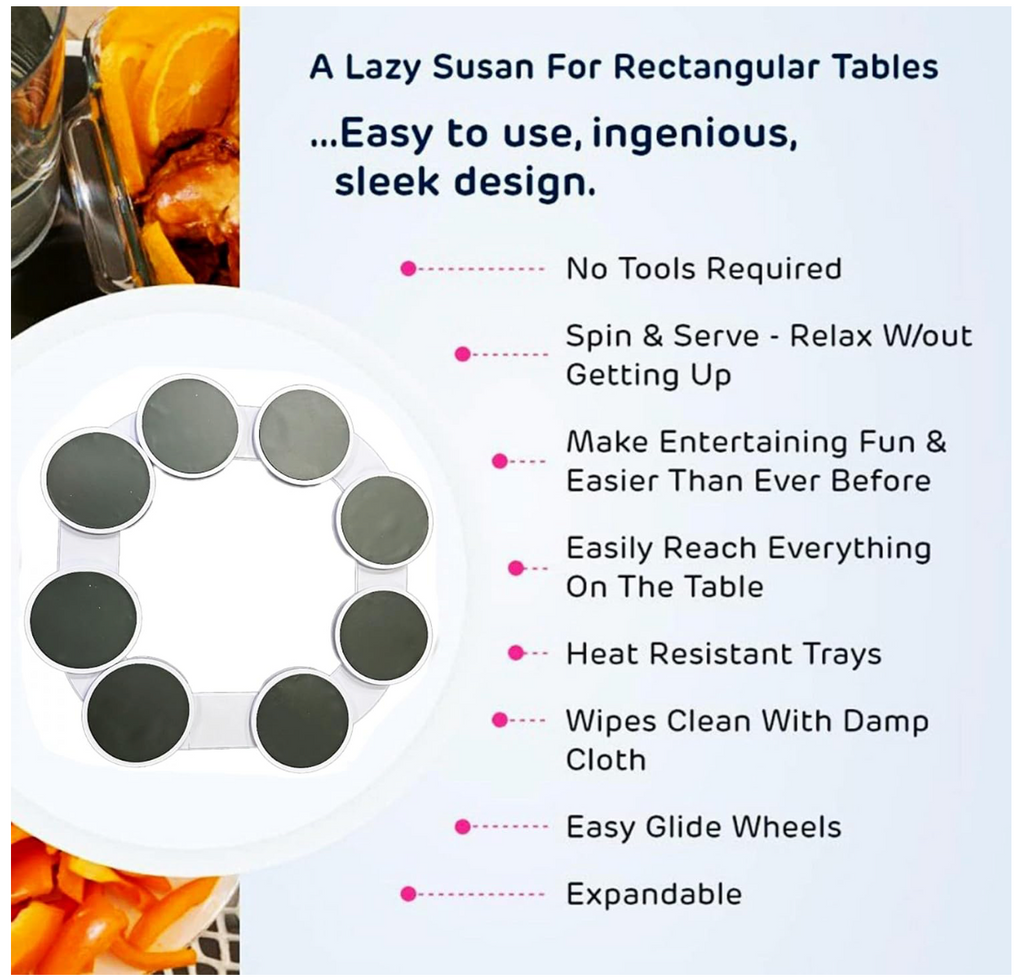 Gatherly rotating serving tray product features