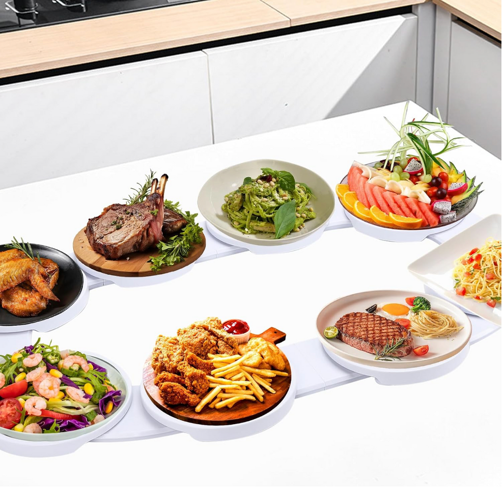 Gatherly rotating serving tray used for a shared meal