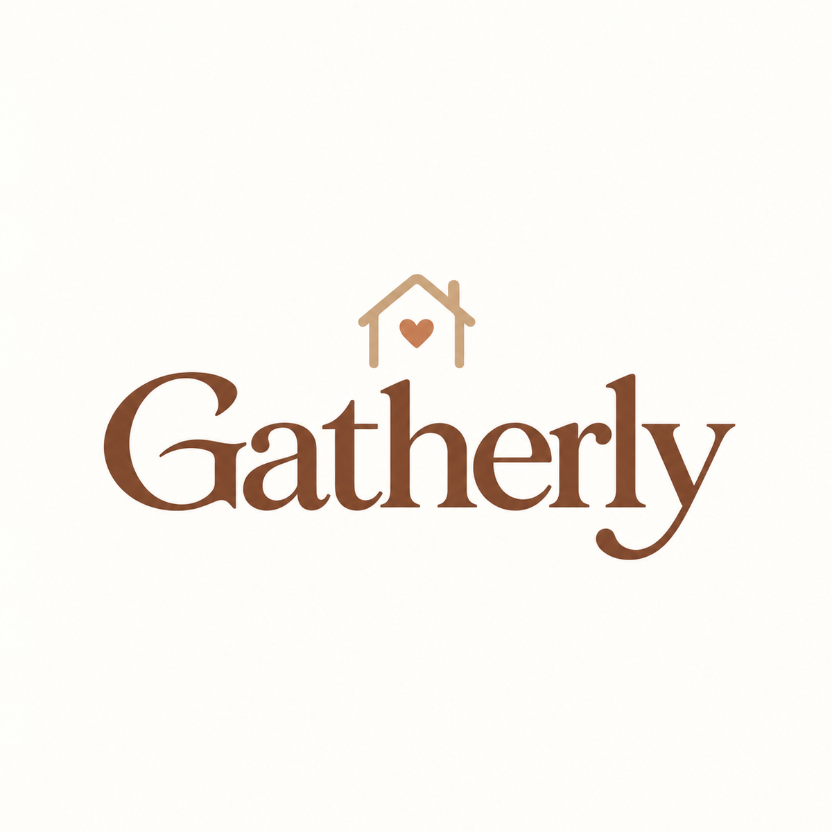 Gatherly house and heart logo