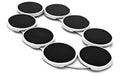 Gatherly rotating serving tray with eight black serving platforms